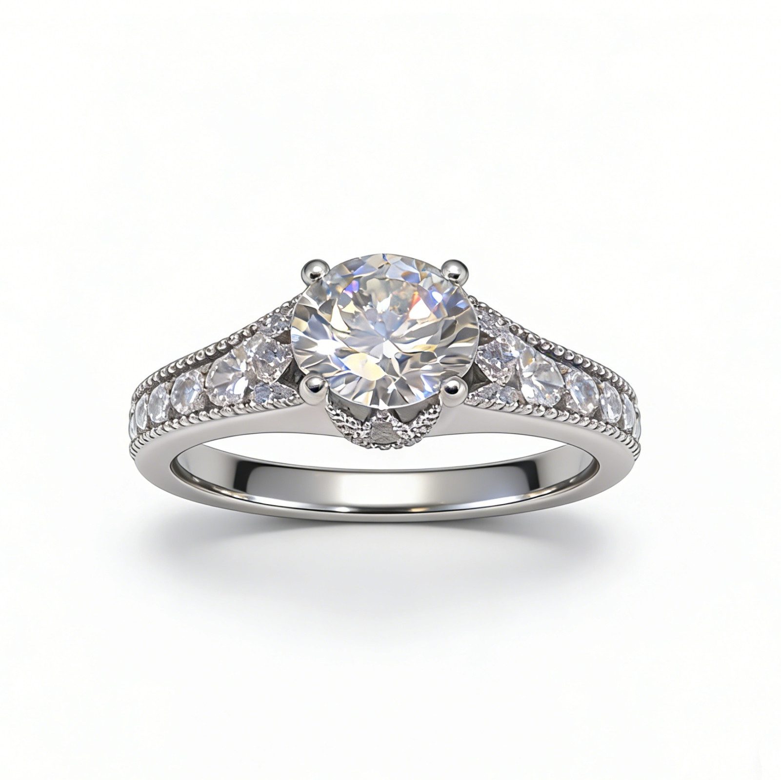 Meeye Diamantring 1.5ct D VS1 Labordiamant Ring,Eheringe,Ring Damen,Ring mit Gravur, 14K Gold,Brillantschliff,Promise Ring,Verlobungsring,Geschenk für Frau