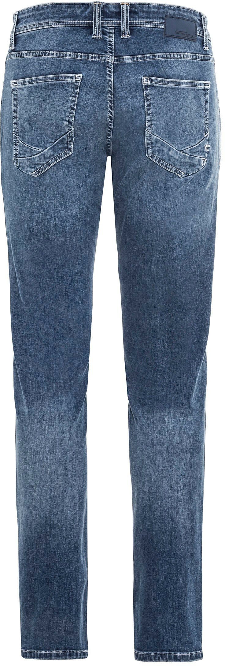5-Pocket-Jeans mid leichter MADISON Used-Look active blue camel