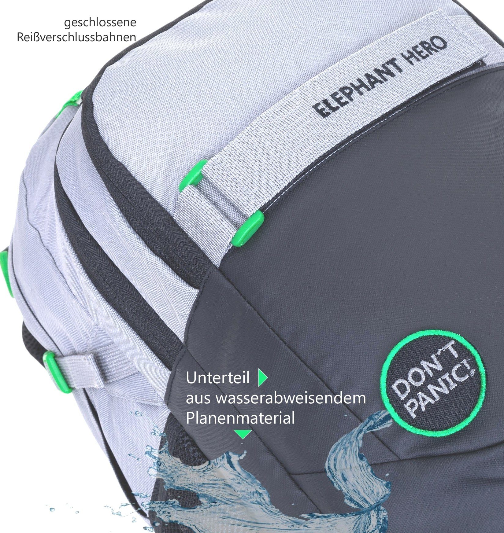 ELEPHANT Schulrucksack Hero Signature Schultasche (2 Teile Set), Rucksack + Mäppchen Box