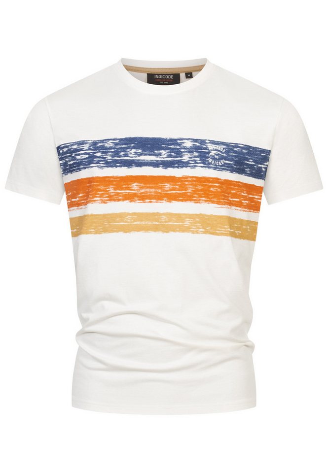 INDICODE T-Shirt Herren INAsbjorn Shirt Tee Herrenshirt T-Shirt mit hochwertig verarbeiteten Details