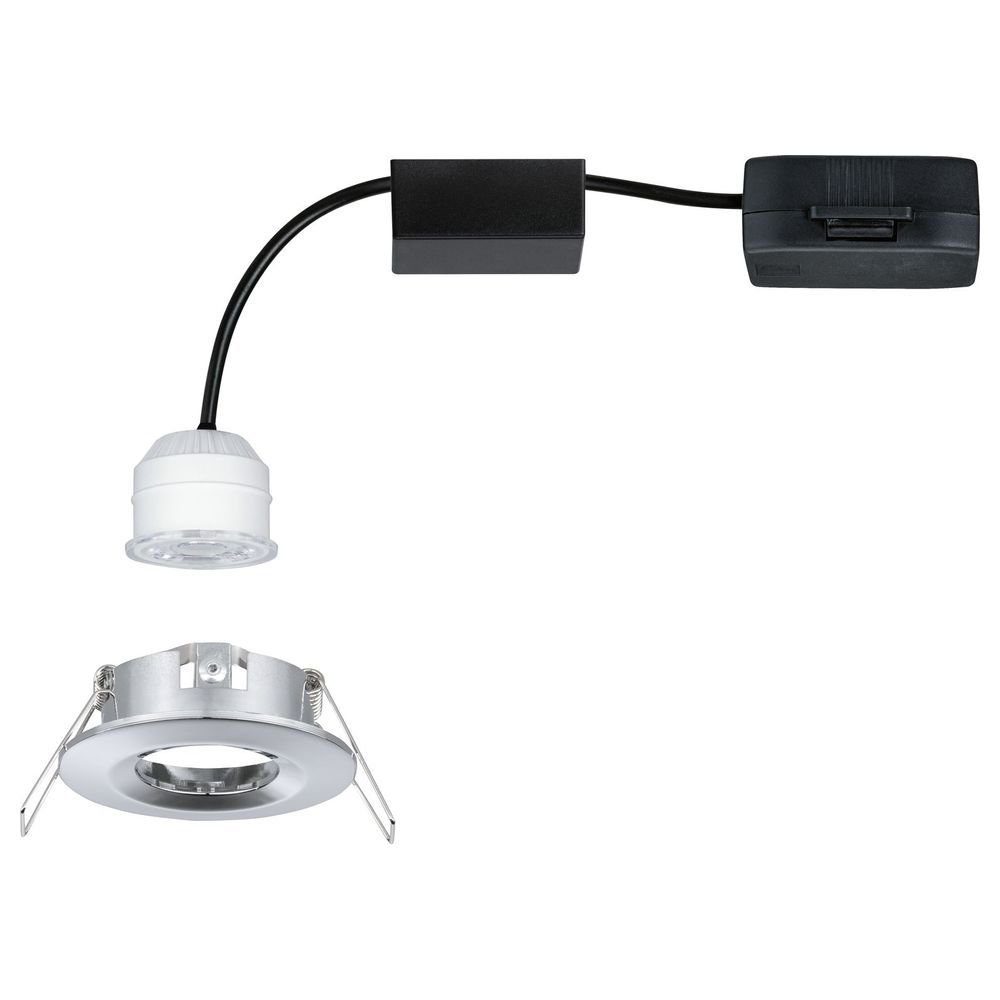 Paulmann LED Einbauleuchte LED Einbauspot Nova Mini 310lm IP44 2700K Einzeln in Chrom, keine Angabe, Leuchtmittel enthalten: Ja, fest verbaut, LED, warmweiss, Einbaustrahler, Einbauleuchte | Alle Lampen