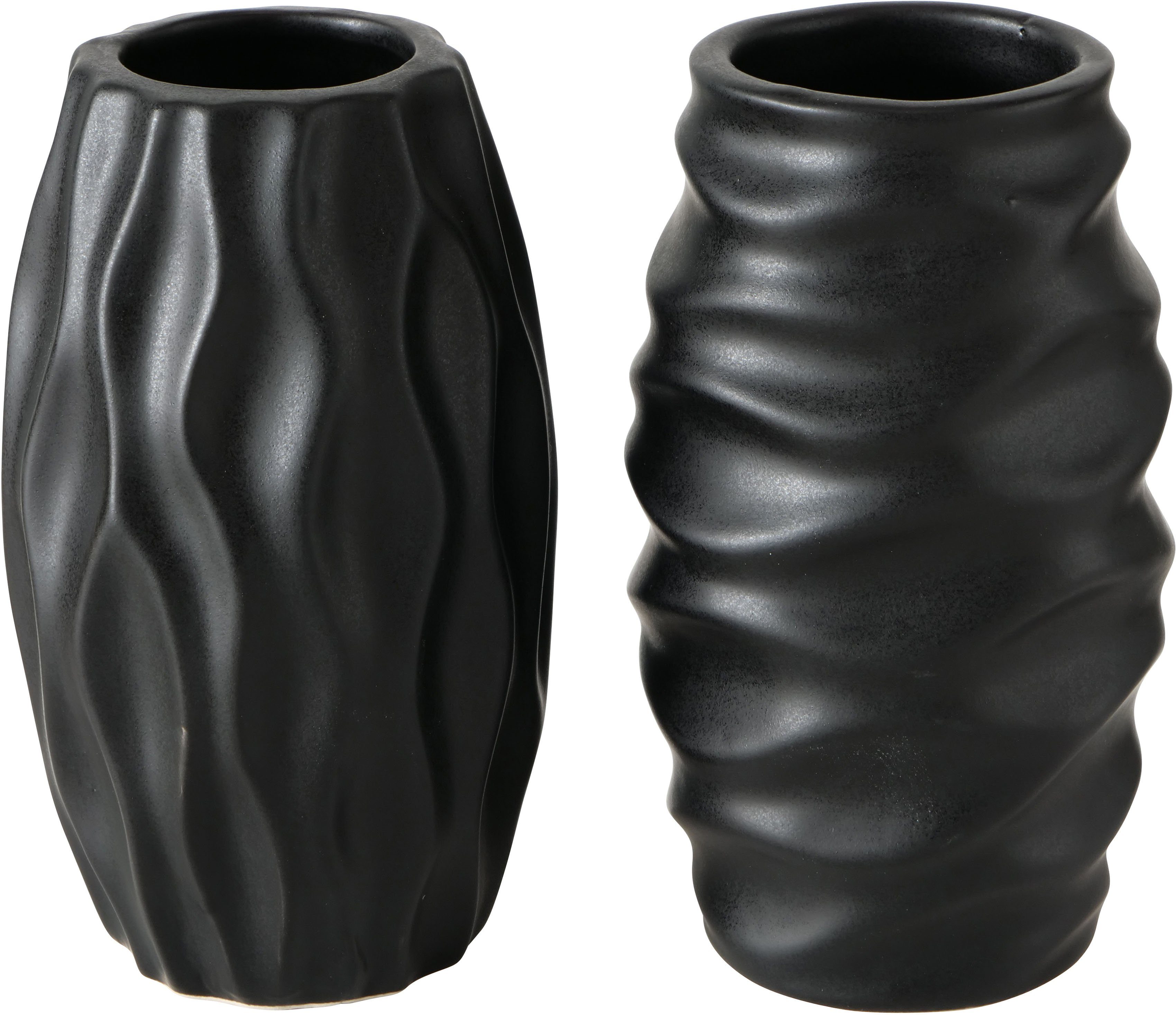 Schwarze Keramikvase In Körperform – 13 Cm Hoch, Modernes Design Für Tisch- & Regal-Deko