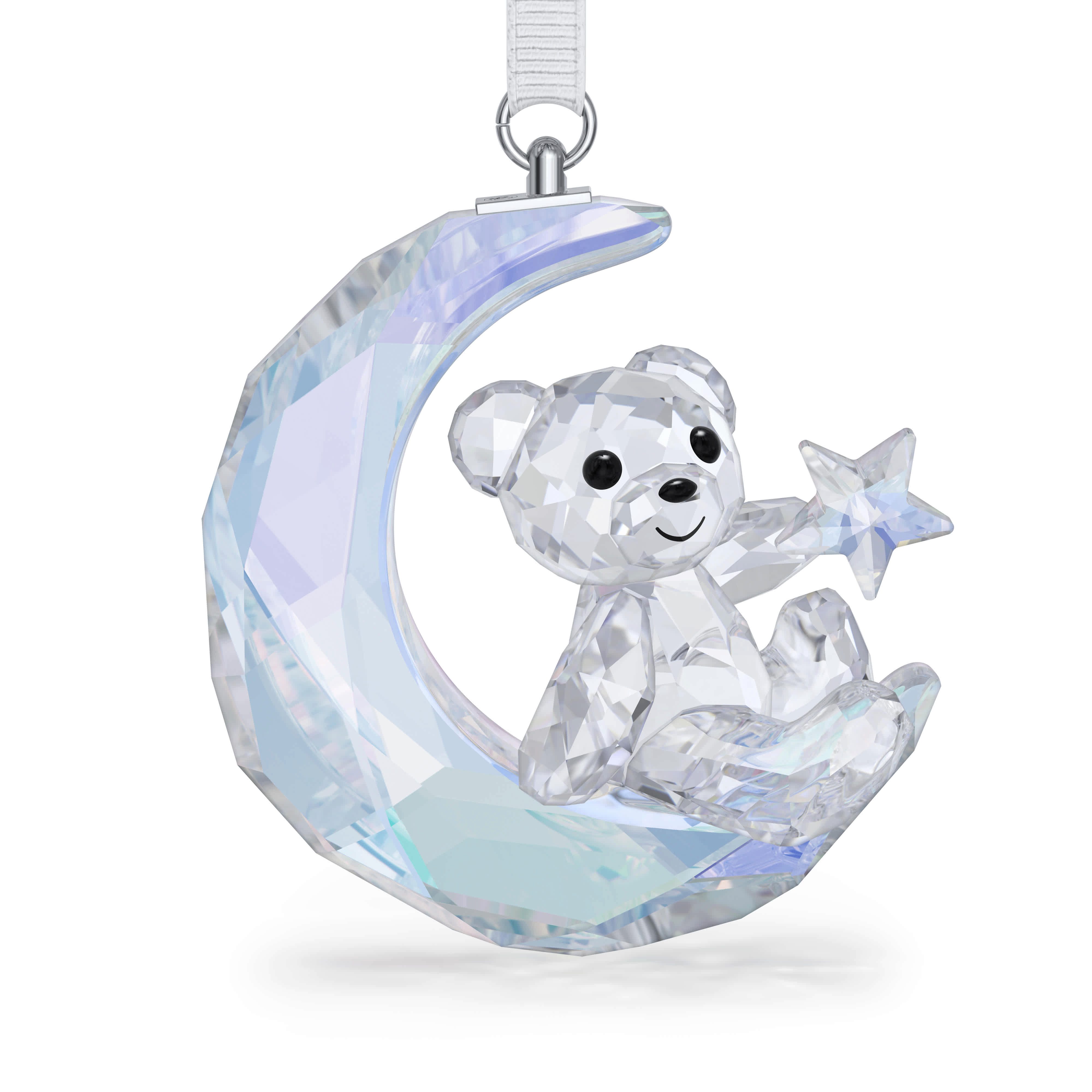 Swarovski Dekohänger Kristallfigur Sammelfigur Kris Bär Mond Ornament (1 St), Swarovski® Kristall