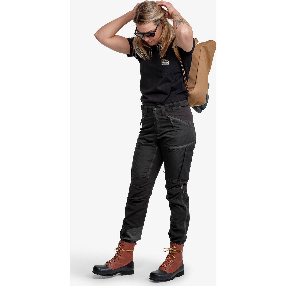 Lundhags Outdoorhose Makke High Waist Curved Pant W Vielseitige Outdoorhose für Damen mit funktionalen Details und