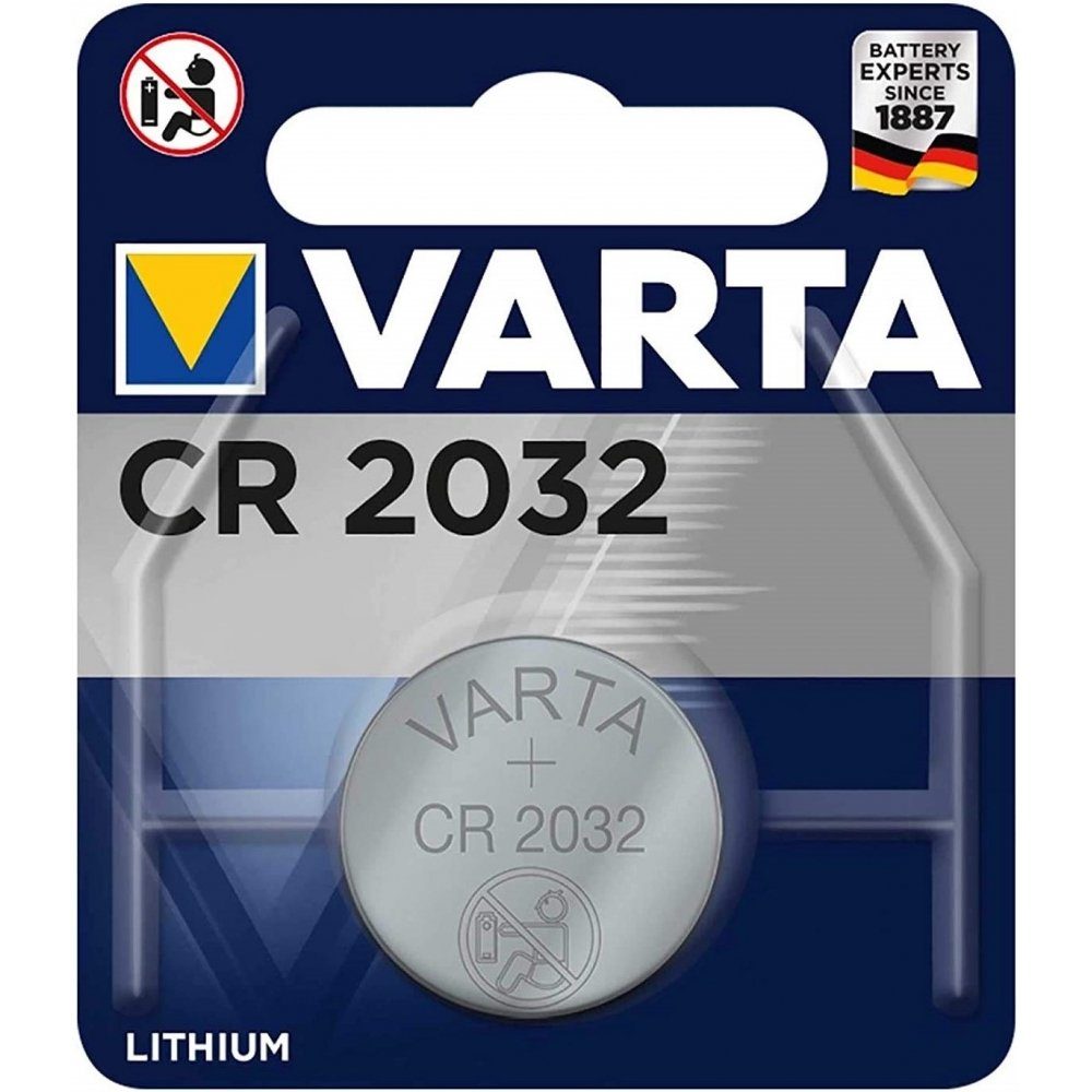 VARTA CR 2032 100er Pack - Knopfzellenbatterie - silber Knopfzelle