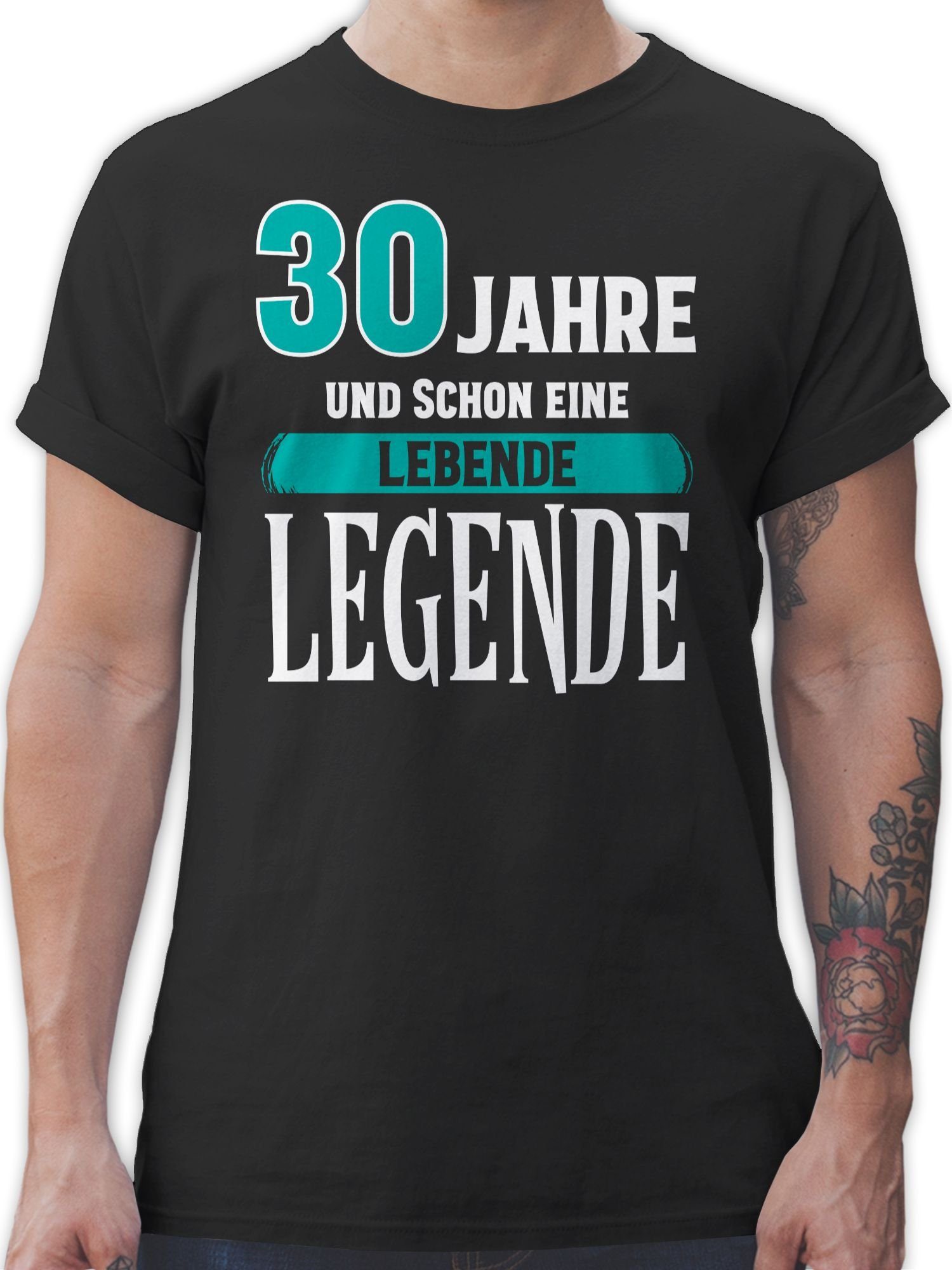 Shirtracer T-Shirt Dreißigster Legende Fun Geschenk 30. Geburtstag 1 Schwarz