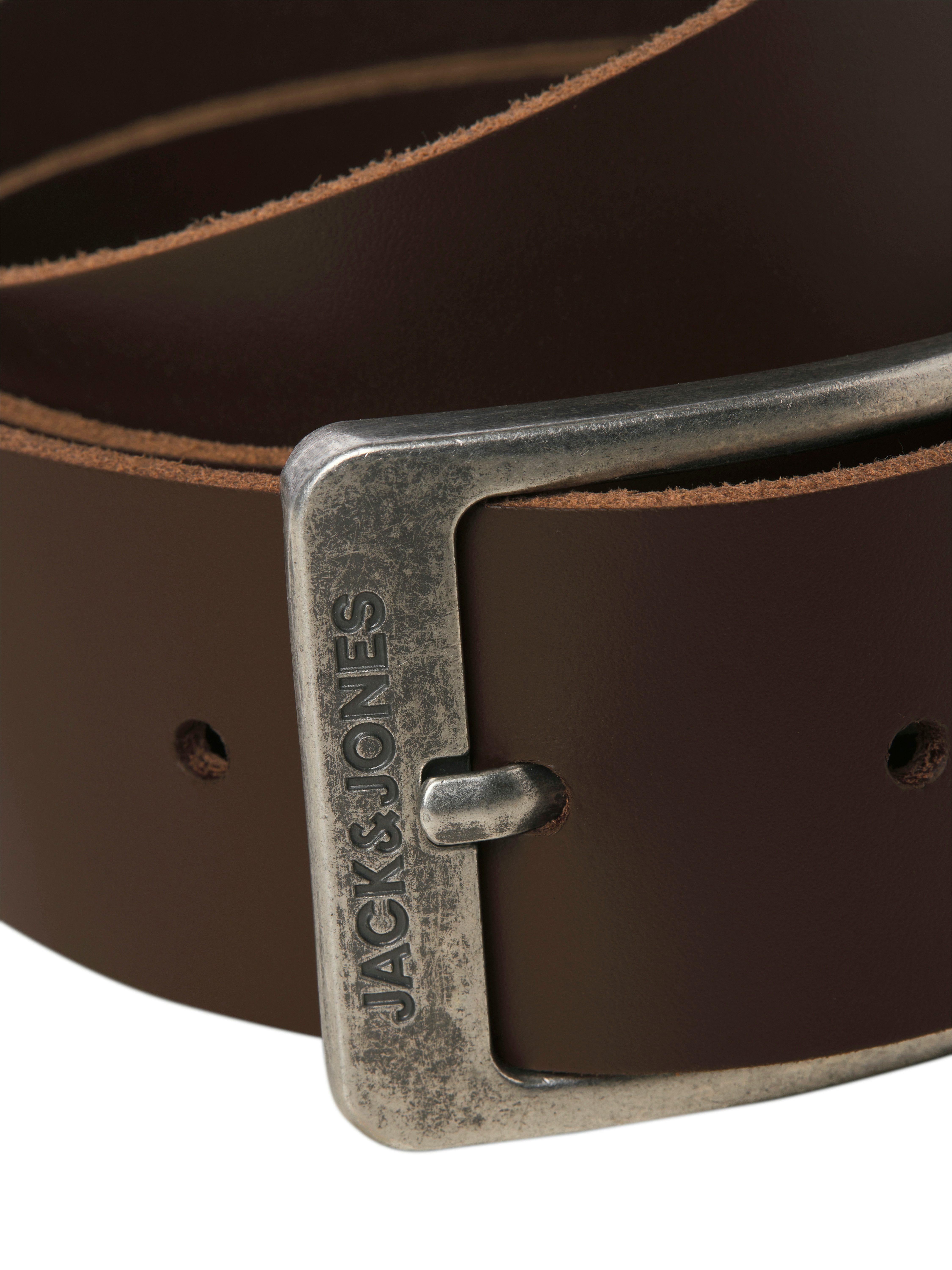 Jack & Jones Ledergürtel JACBRAGA LEATHER BELT SN mit silberner Schließe günstig online kaufen