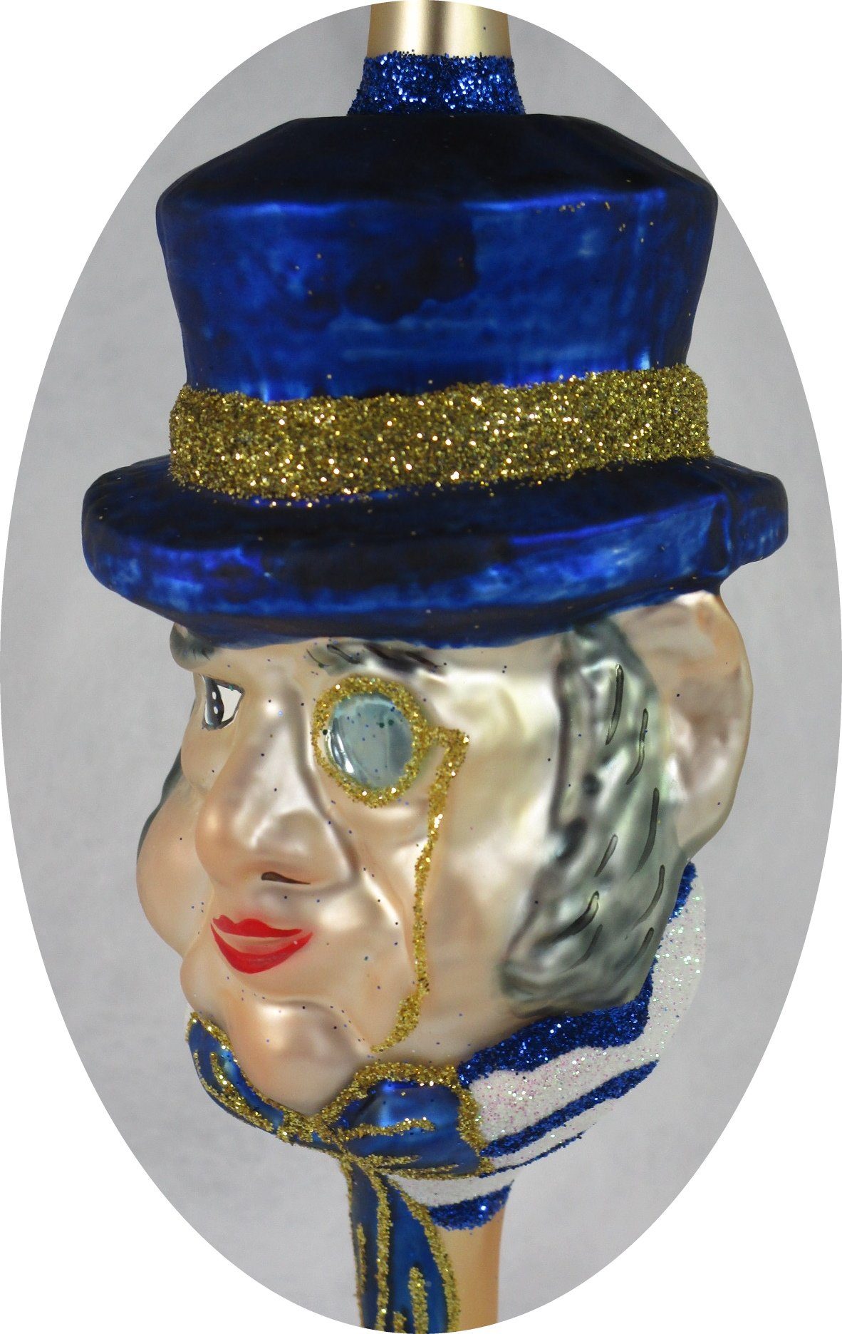 Nostalgie Christbaumschmuck Thüringen Christbaumschmuck Herr mit Monokel & Zylinder (1-tlg), Herr mit Monokel und Zylinder