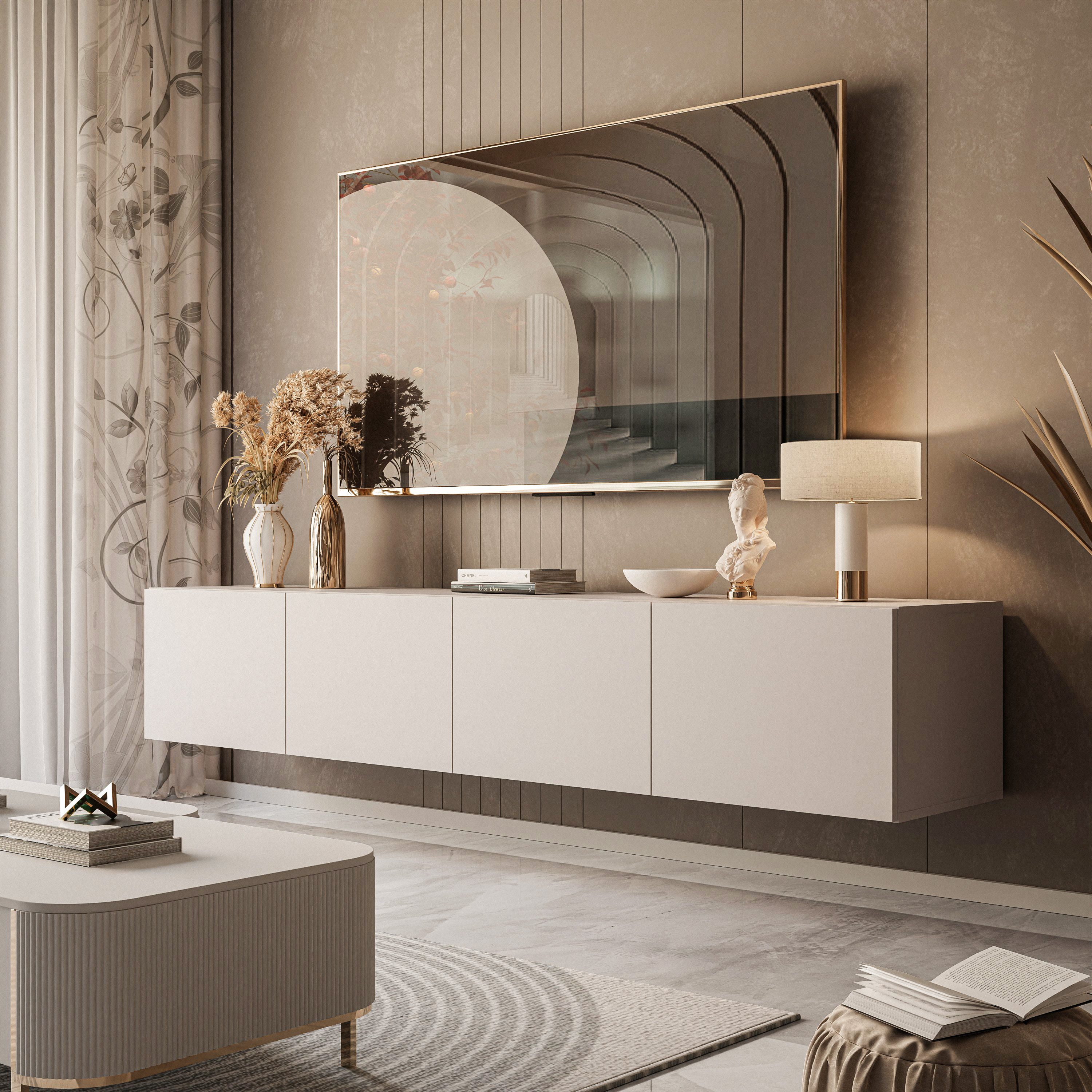 Lookway Lowboard COLGANTE KASCHMIR 200 cm TV-Schrank mit LED Beleuchtung günstig online kaufen