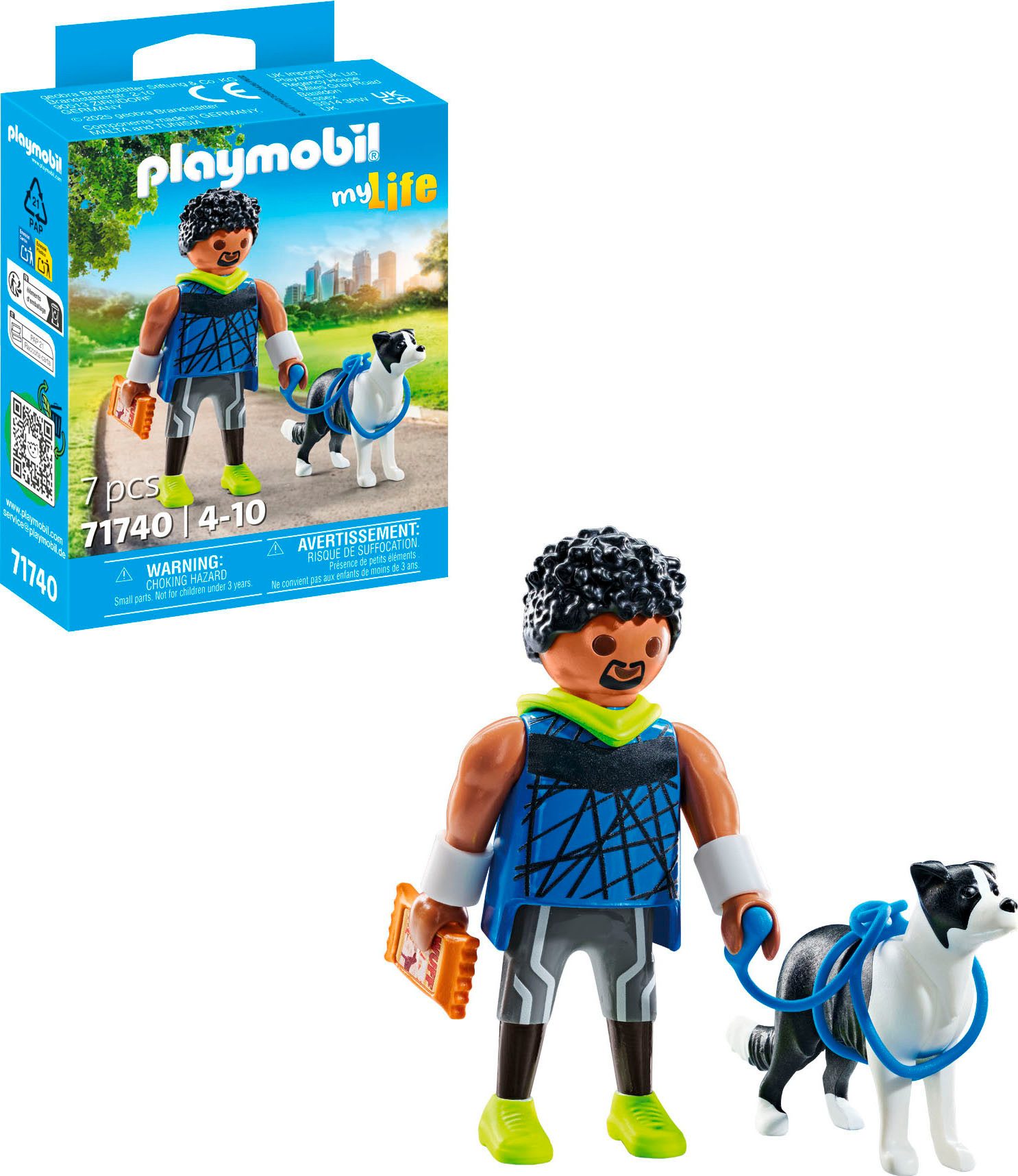 Playmobil® Jogger mit Border Collie (71740), Playmobil My Life Konstruktion günstig online kaufen