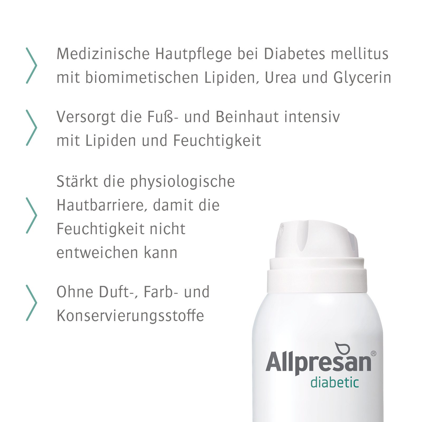 Allpresan Fußschaum Allpresan diabetic INTENSIV + REPAIR Pflegeserie -Produkt wählbar-, 1-tlg., Spezialpflege für sehr trockene bis rissige Haut bei Diabetes mellitus