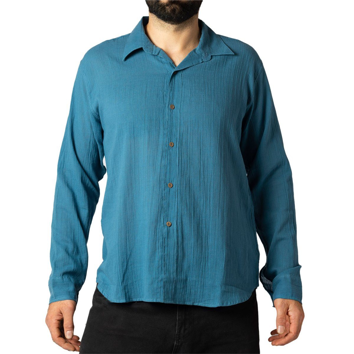 PANASIAM Kurzarmhemd Unisex Sommerhemd mit Kragen günstig online kaufen