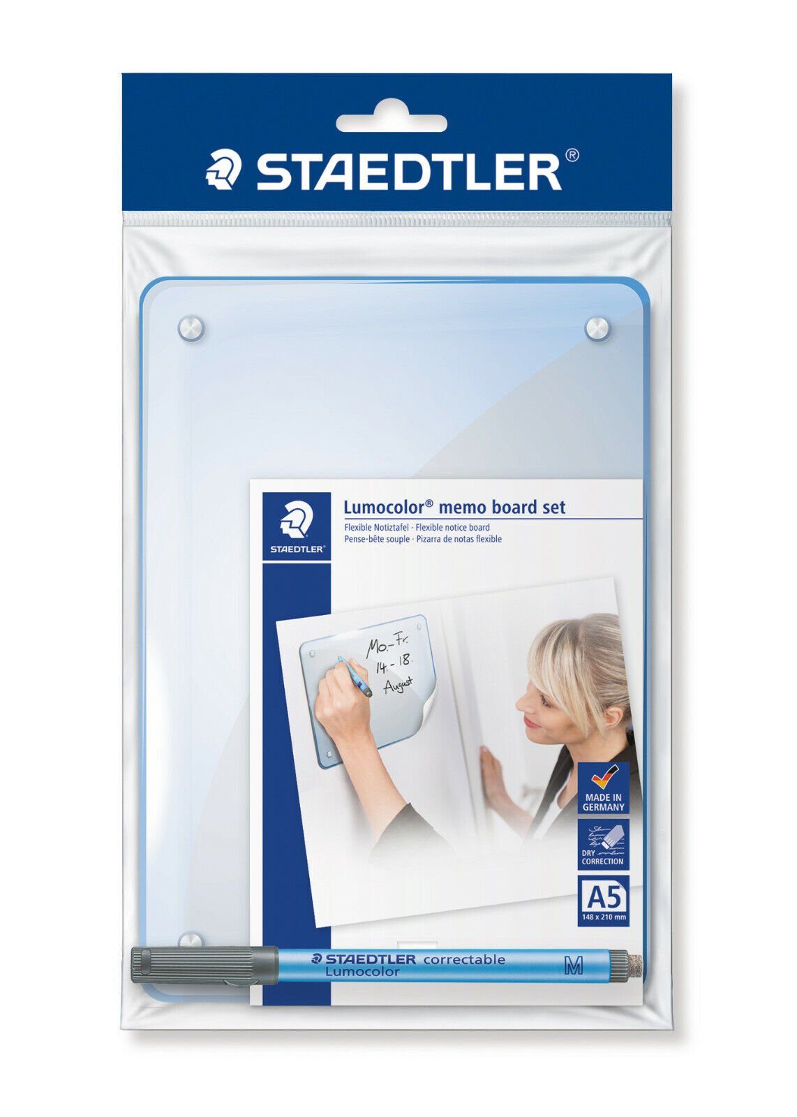 STAEDTLER Folienstift Memoboard Set Lumocolor® Notiztafel Set skl. ablösbar 641 MB, mit Stift