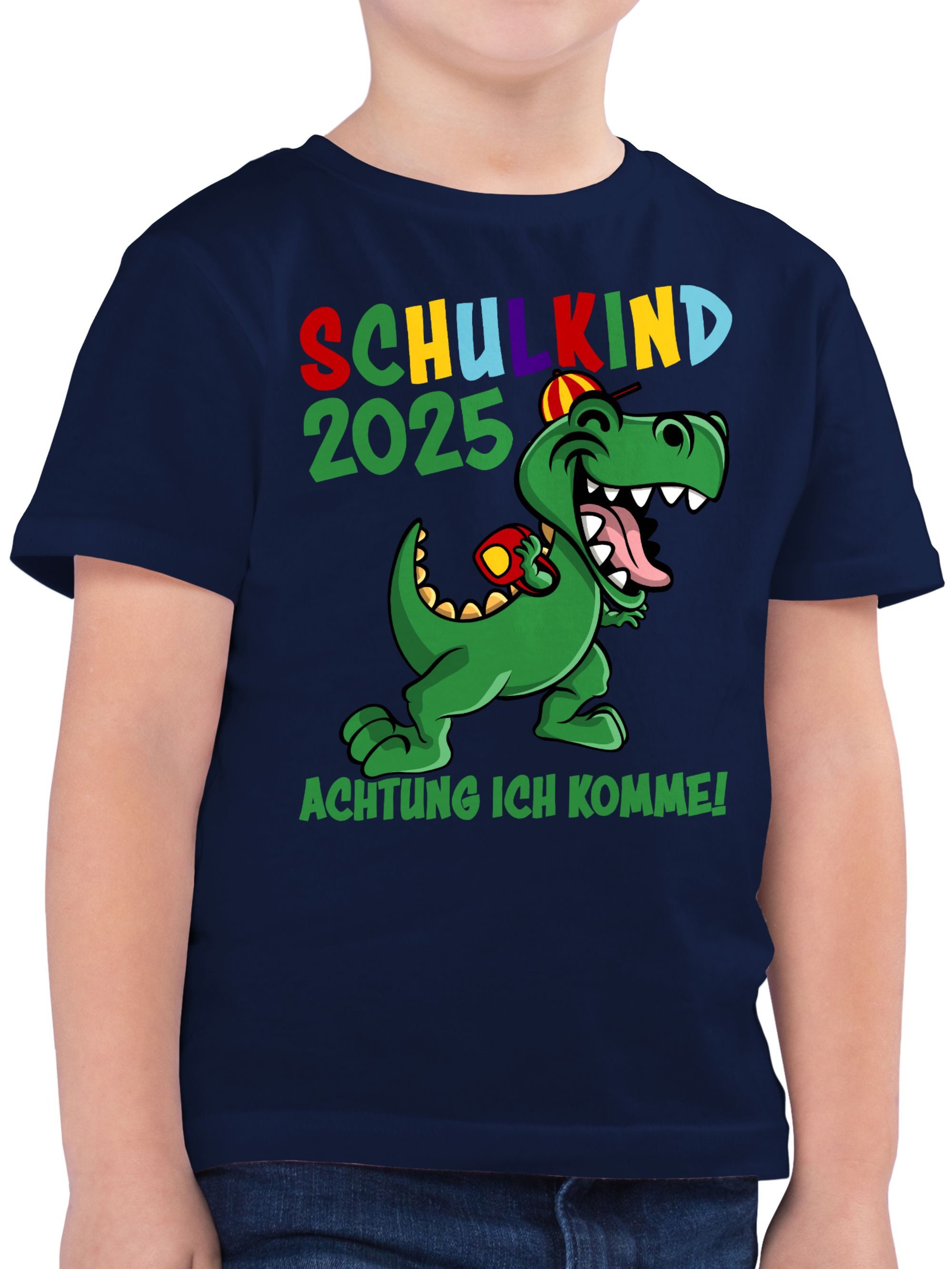 T-Shirt Schulkind 2025 Achtung ich komme! - bunt