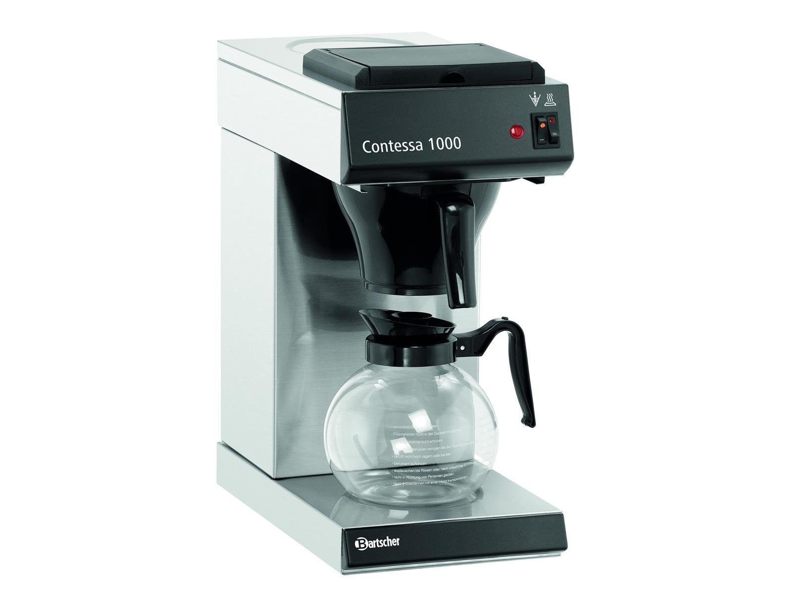 Bartscher Filterkaffeemaschine, Korbfilter, Separat schaltbare Warmhalteplatte