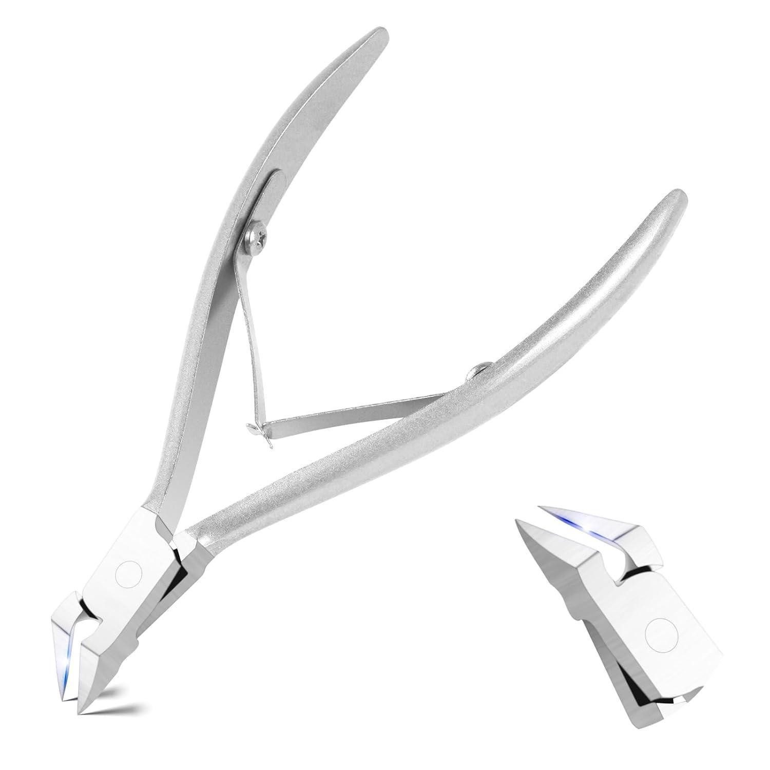 AOOWU Nagelschere Nagelschere Profi Nagelzange für tief Eingewachsene Fußnägel Edelstahl