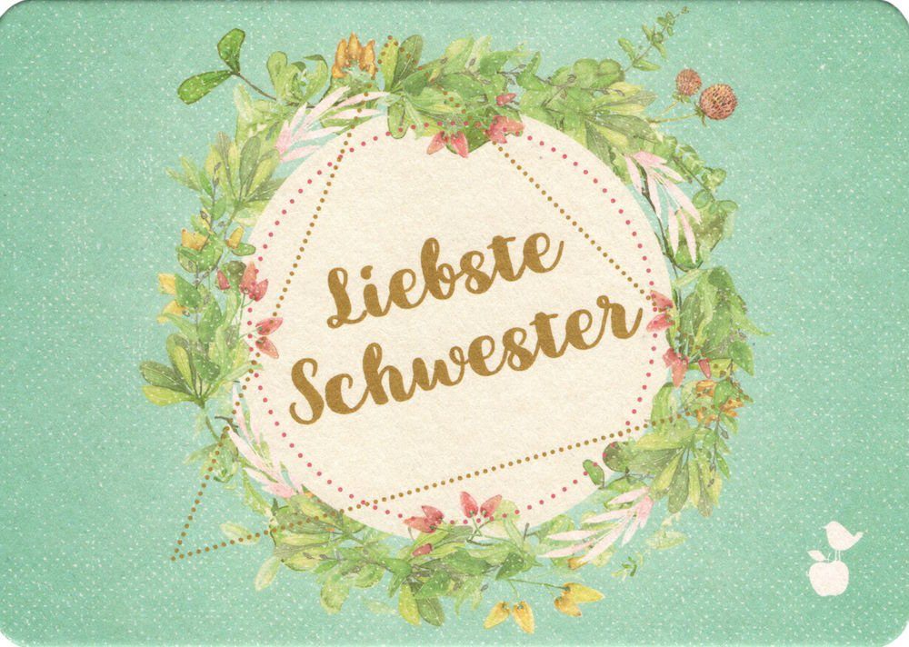 Postkarte "Liebste Schwester"