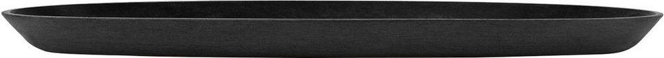 ECOPOTS Blumentopfuntersetzer SAUCER OVAL Dark Grey, BxTxH: 13,6x13,6x3 cm