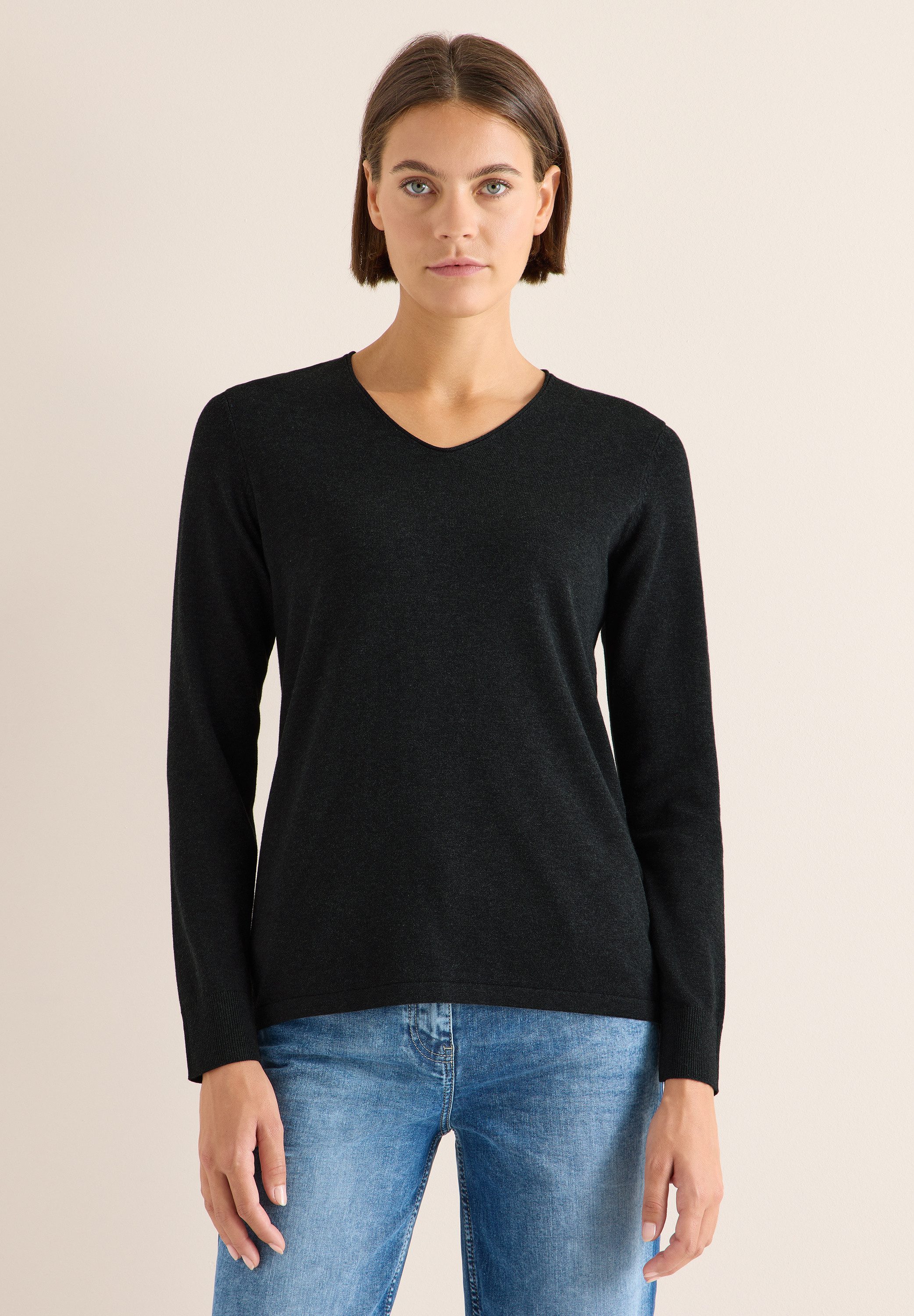 CECIL Strickpullover im soften Baumwoll-Mix günstig online kaufen