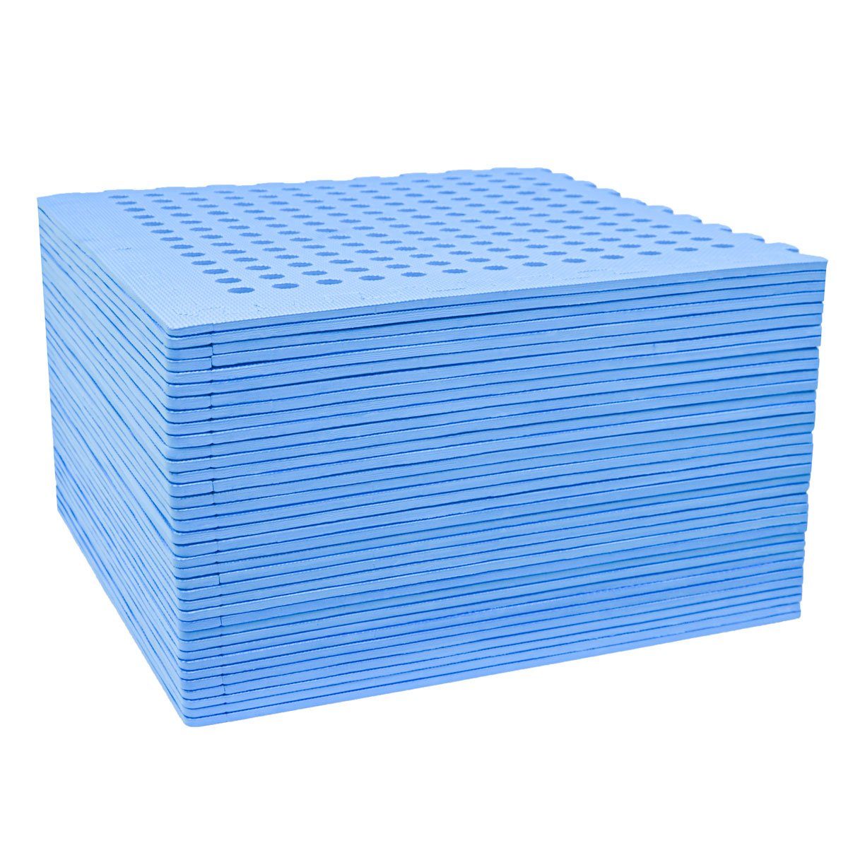 Blau Matte, 62x62 eyepower Poolunterlage m² rutschfest Bodenmatte 12,5 Stecksystem 36 EVA Matten