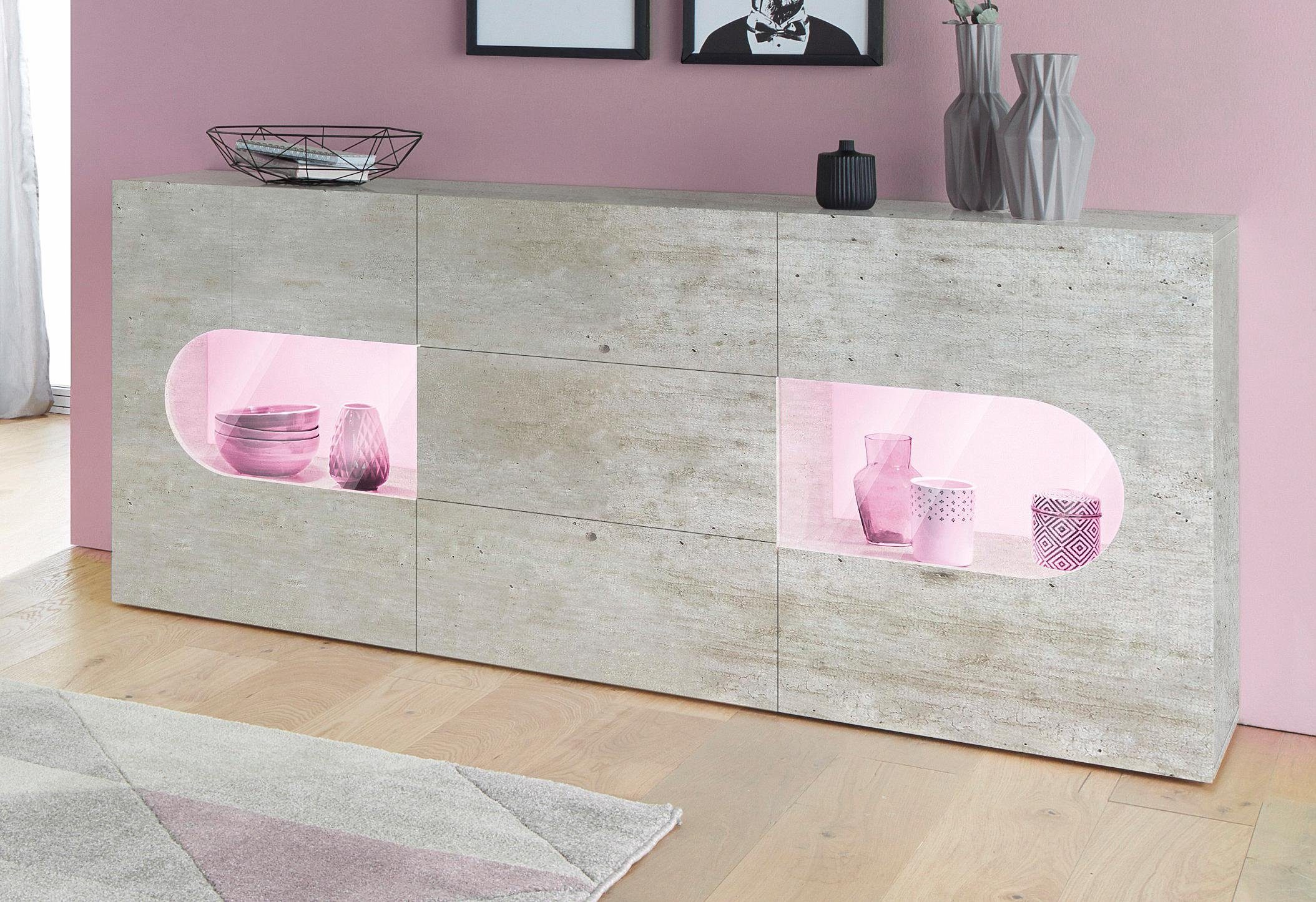 Tecnos Sideboard REAL in Beton-Optik