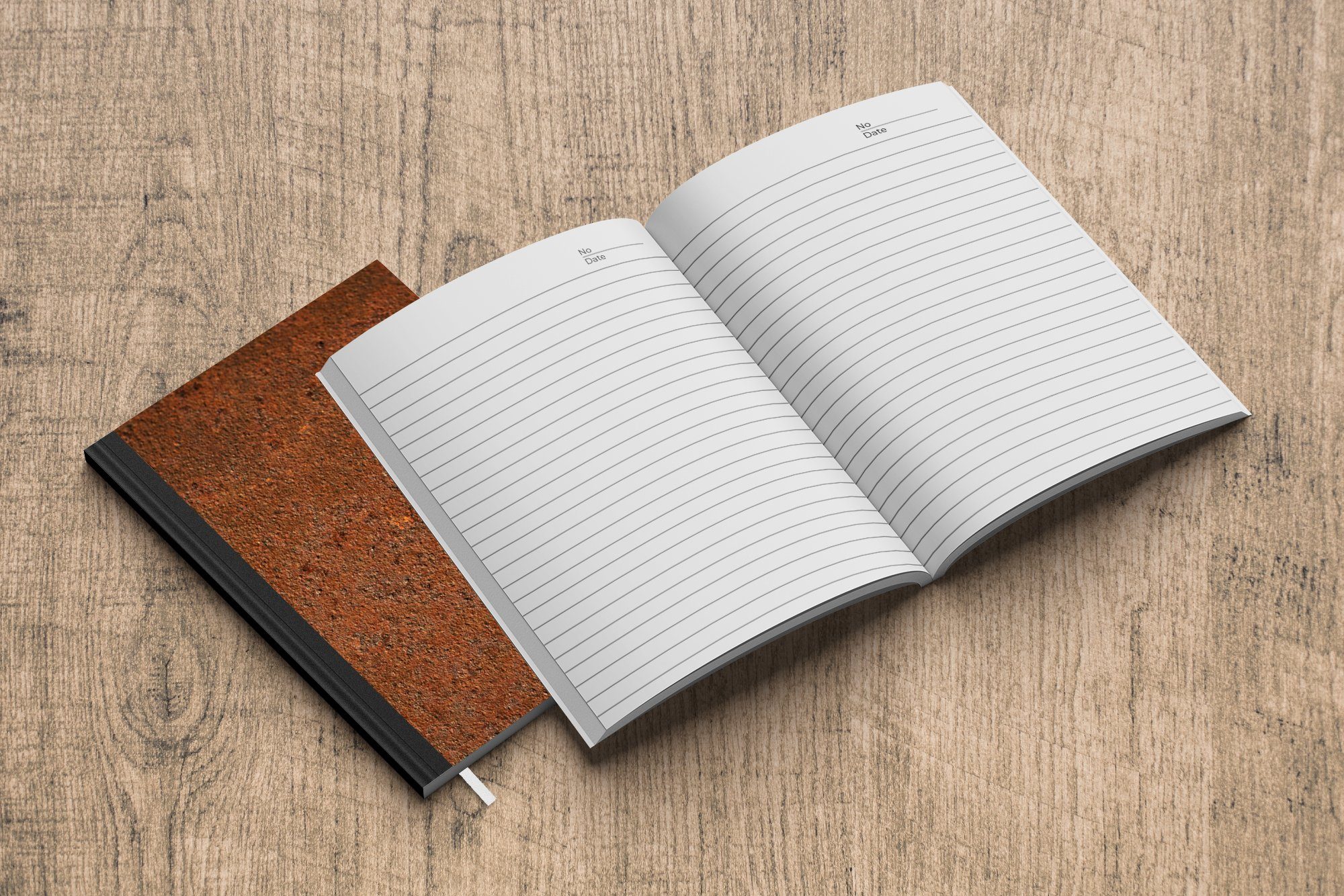 Journal, - MuchoWow Notizbuch Notizheft, 98 Tagebuch, A5, Braun, Seiten, Haushaltsbuch - Merkzettel, Textur Rost