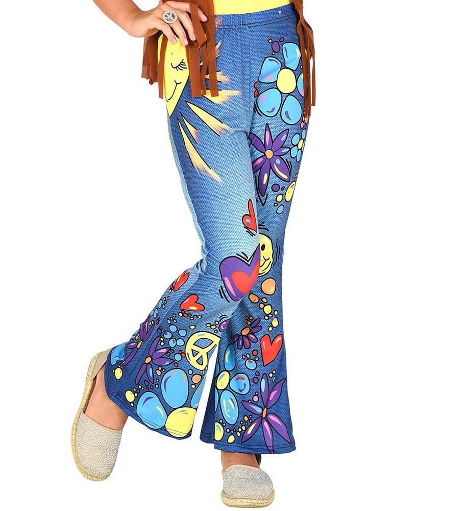 Kostüm 70er Jahre Leggings Hippie Jeans Kinder