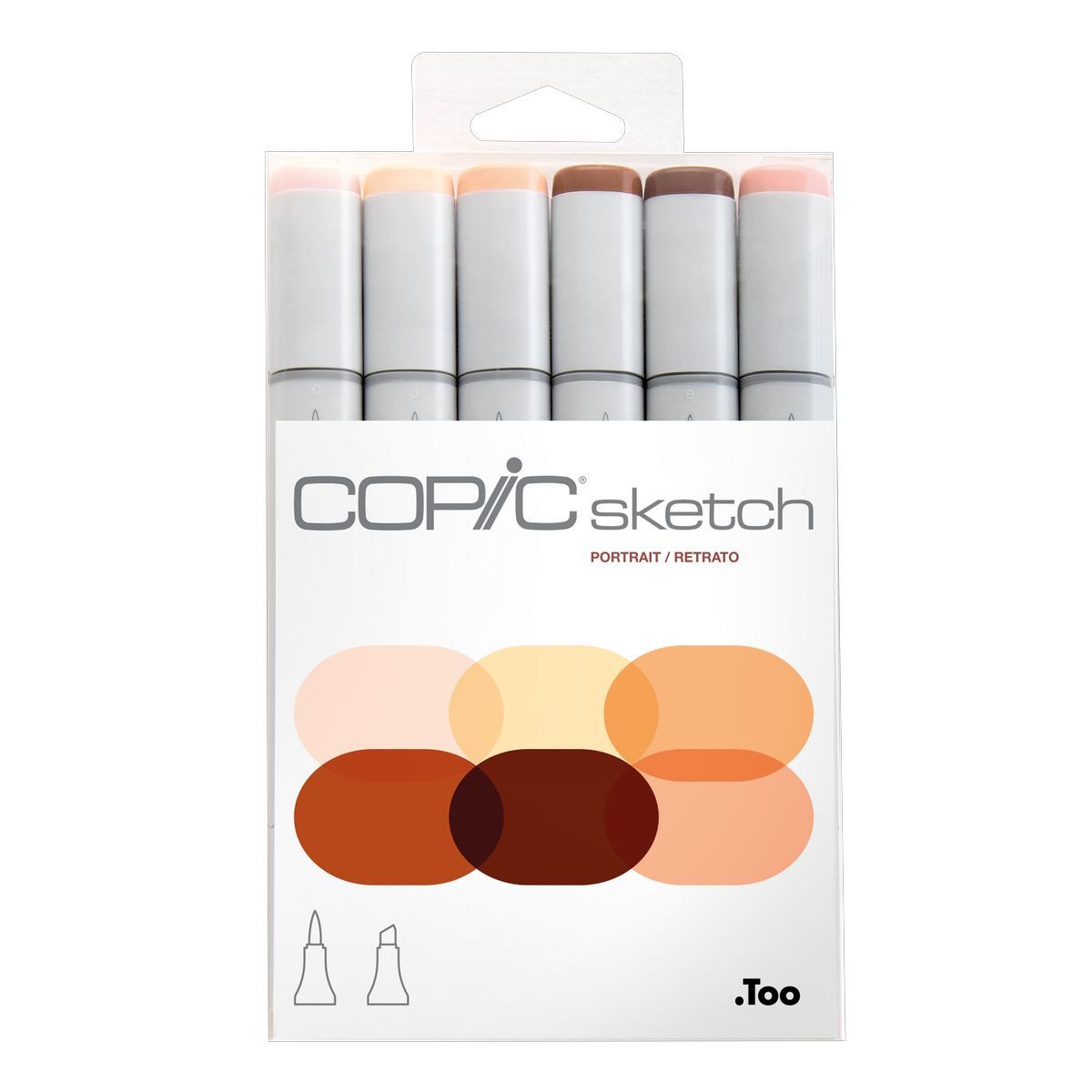 COPIC Copic Marker Copic Pinselmarker Set Sketch Portrait portrait 6 Stück
