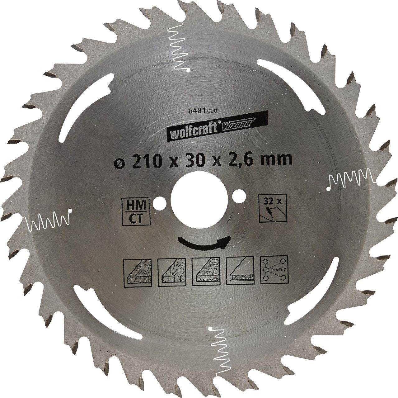 Wolfcraft Kreissägeblatt Wolfcraft Kreissägeblatt Ø 210 mm Bohrung Ø 30 mm