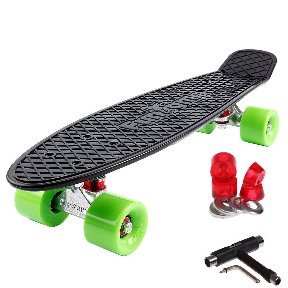 Miniskateboard Kinder Cruiserboard Miniboard 57cm mit oder ohne LED Leuchtrollen