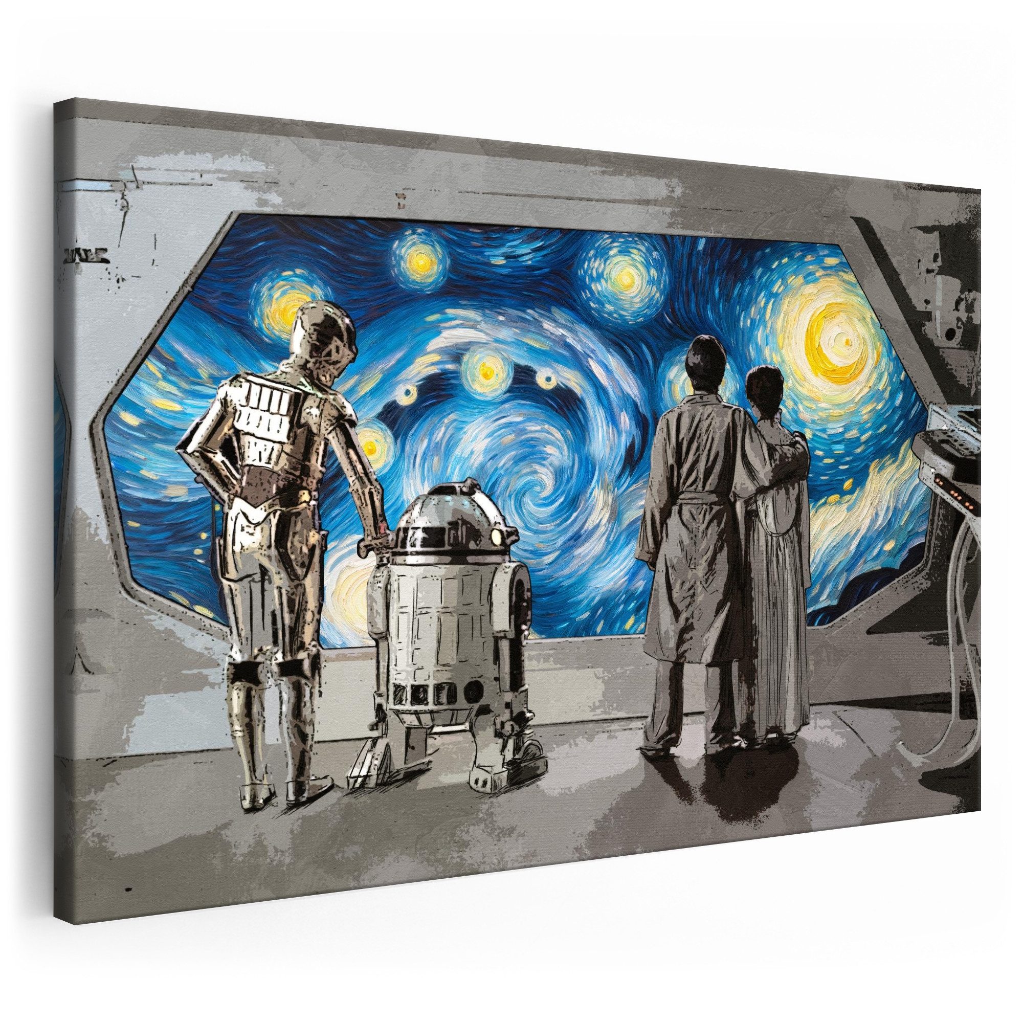 Artmazing Leinwandbild Impressionism Strikes Back, XXL Leinwand 120x80, Плакат & Kunstdruck, Impressionism Strikes Back