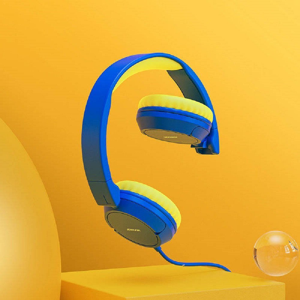 Kinder Kinder On-Ear-Kopfhörer mm JOYROOM für On-Ear-Kopfhörer Miniklinke 3,5 blau