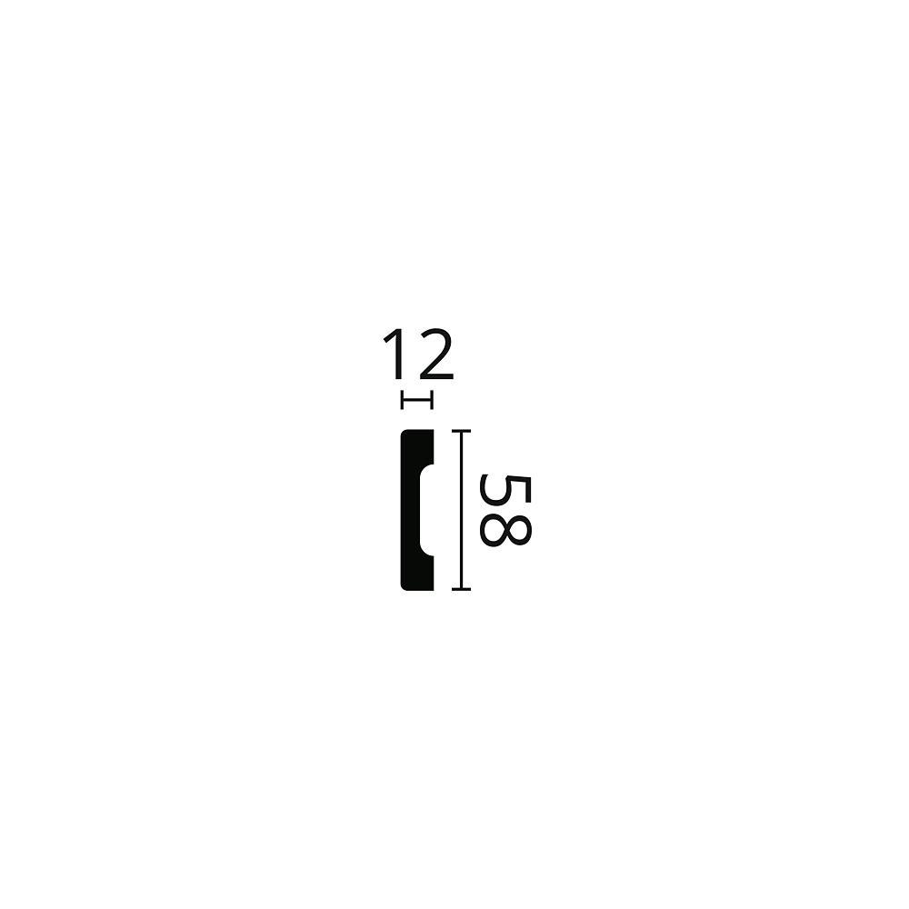 NOËL & MARQUET by nmc Zierleiste S-WD4, Extrudiertes Polystyrol (HDPS),  1-St., 1 MUSTERSTÜCK Wandleiste Stuckleiste ca. 10 cm lang