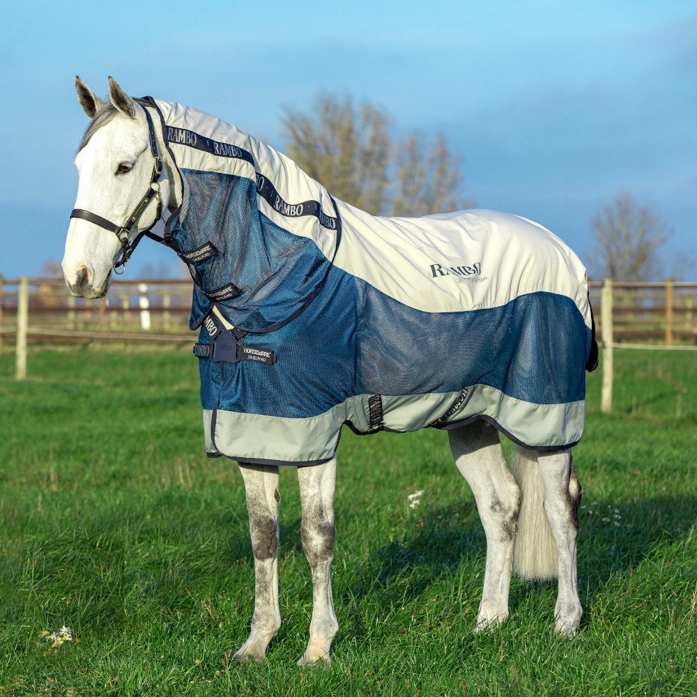 Horseware Pferde-Regendecke Horseware Rambo Summer Series 0g - Navy/Grey