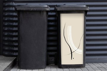 MuchoWow Wandsticker Linie - Pastell - Gestaltung (1 St), Mülleimer-aufkleber, Mülltonne, Sticker, Container, Abfalbehälter