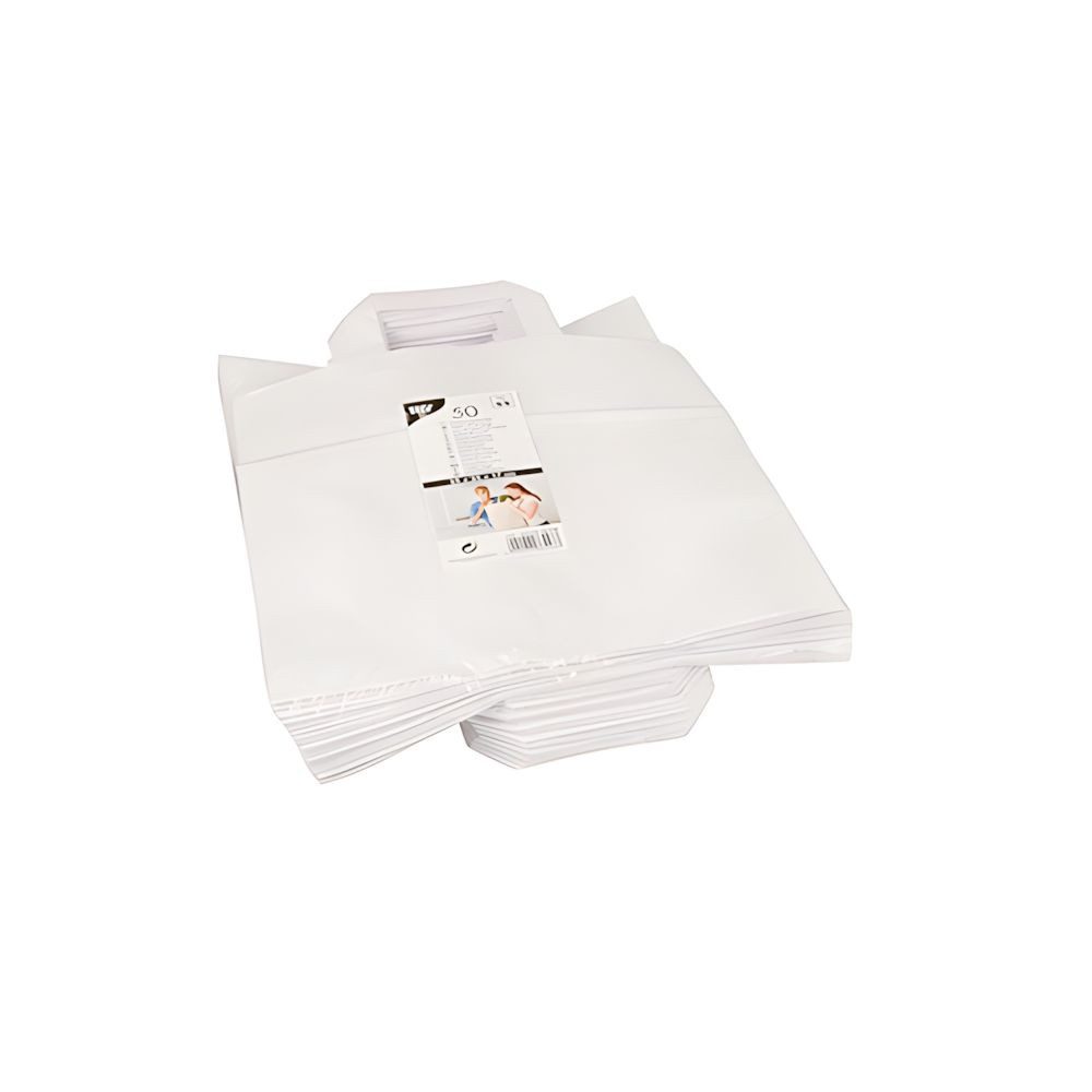 PAPSTAR Tragetasche 400 x Tragetaschen, Papier 25 cm x 26 cm x 17 cm weiss mit Tragegriff