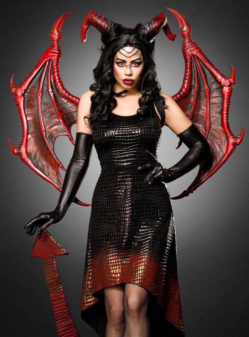 Metamorph Kostüm-Flügel Drache Gummiflügel rot - Kostümflügel für Fasching, Beeindruckend plastische Flügel für Drachen, Vampire, Dämonen und d