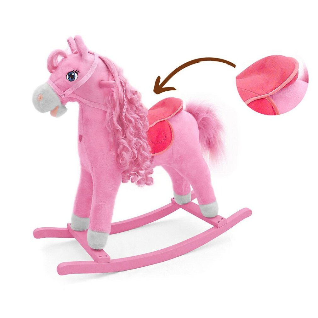 Schaukeltier Schaukelpferd mit Melodie Princess rosa