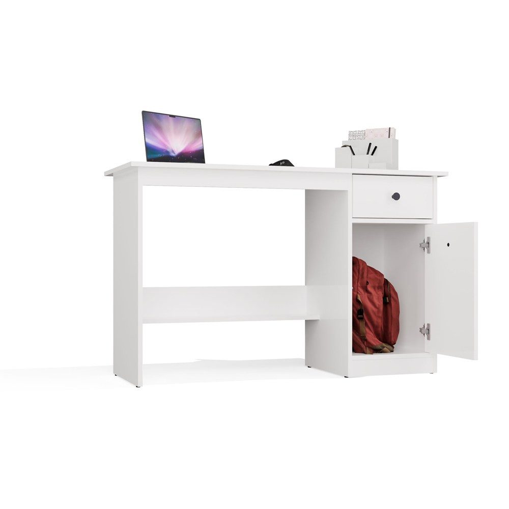Raumhirsch Furniture Schreibtisch Computertisch, Bürotisch, Lerntisch, Arbeitstisch (Maße 120 x 45 x 75 (H) cm, Schublade, Schrank), Rollenführungen, Ergonomisc – Bild 5 von 5