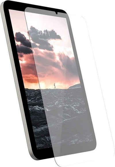 UAG Schutzfolie PLUS Tempered Glass Displayschutzfolie, (Apple iPad mini 6 Panzerglas, Anti-Fingerabdruck Beschichtung, 3D Touch kompatibel, 0,2mm dünn), 9H Härtegrad, Ultra transparent, 100% passgenau