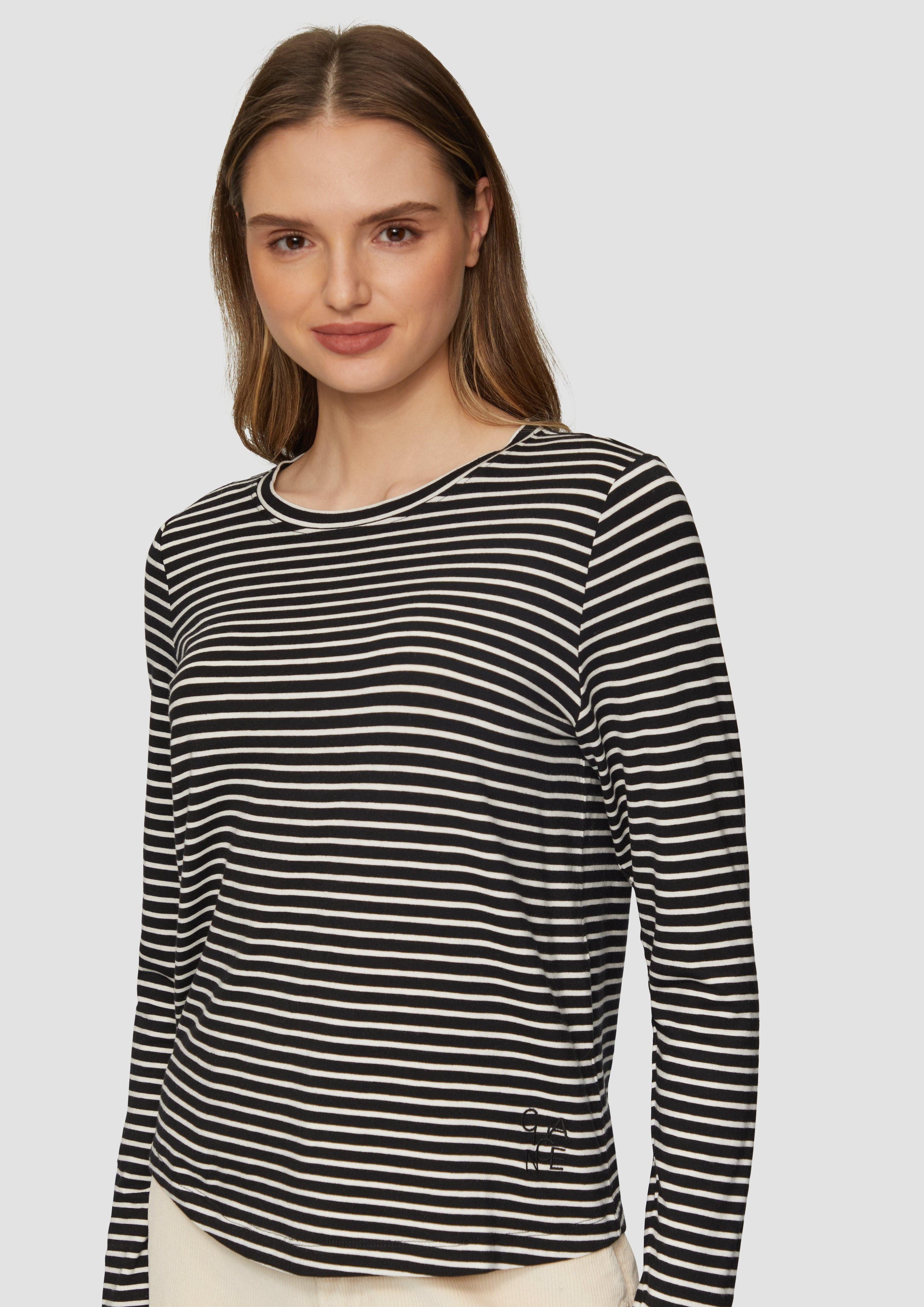 s.Oliver Langarmshirt Longsleeve aus Lyocellmix Stickerei günstig online kaufen