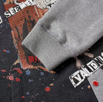 Valentino Sweatshirt VALENTINO FELPA HOODY SWEATJACKE JAMIE REID PUNK POEM CUT SEW SWEATSHI