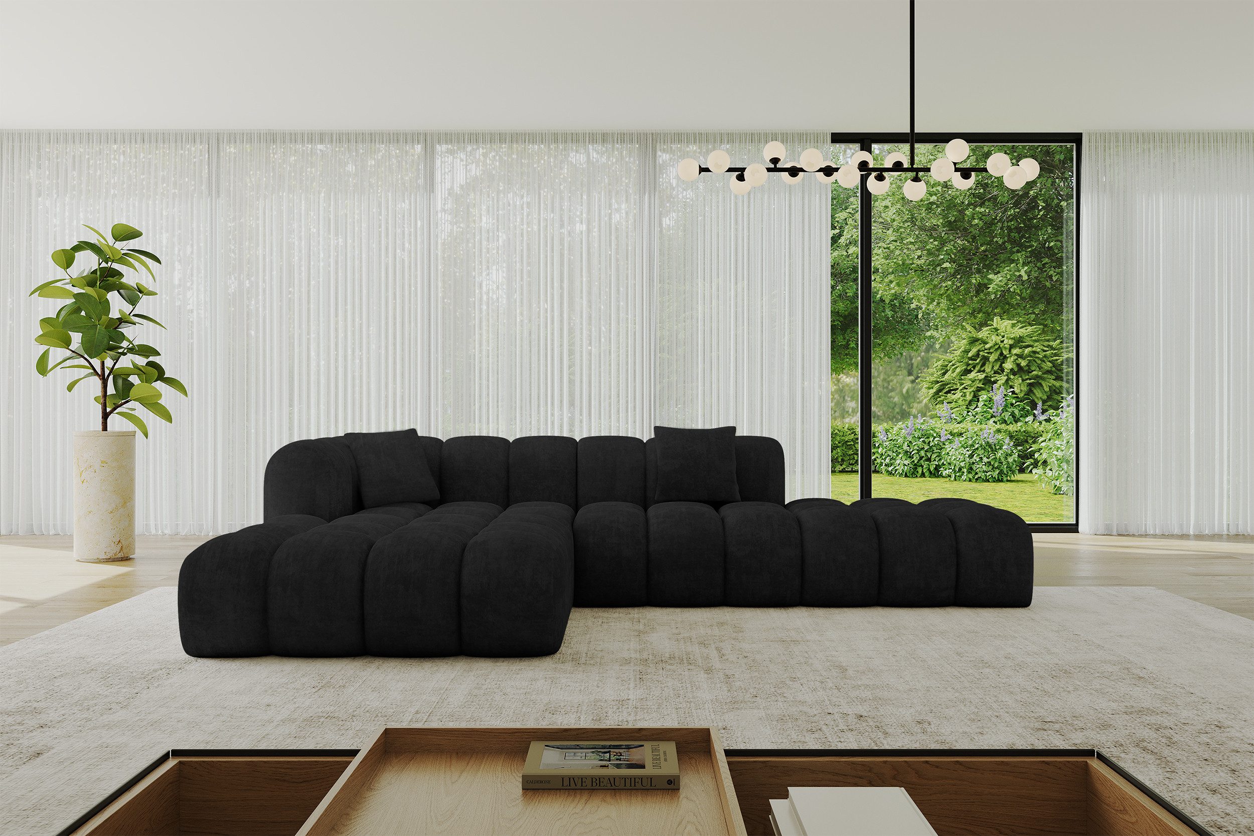 ALTDECOR Ecksofa OLEA-L2, Sofa Praktische Bequeme Funktionsecke Couch L-Form Eckcouch, Corner Sofa U-Form Vielseitige Sofa Wohnlandschaft Wohnzimmer