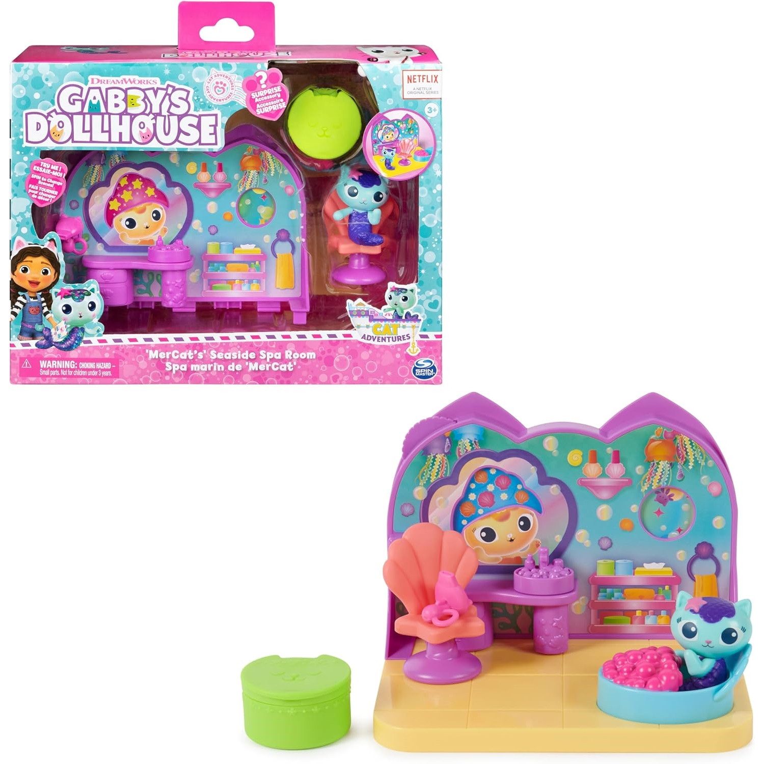 Spin Master Spielwelt 6068286 Gabby's Dollhouse – Deluxe Room - MerCat Spa (Cat