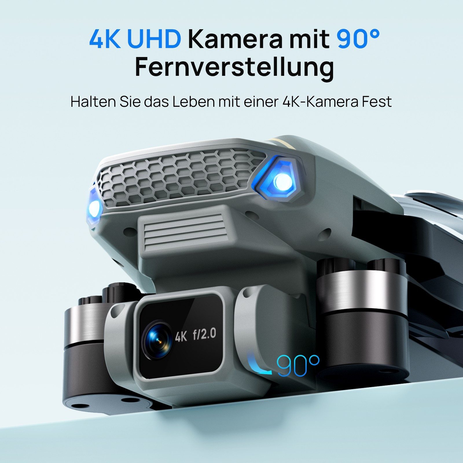 AMETA 4K FPV 36 min Flugzeit Bürstenloser Motor für Erwachsene Anfänger Drohne (4K Ultra HD, RC Quadrocopter mit Bürstenloser Motor, Höhenhaltung, Kreisflug, Geschenk Spielzeug für Kinder (165 g)