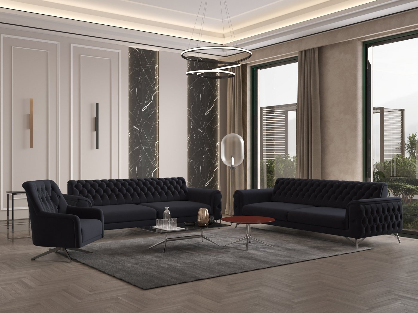 Möbeldreams Sofa Alina Living Kombi-Set Chesterfield