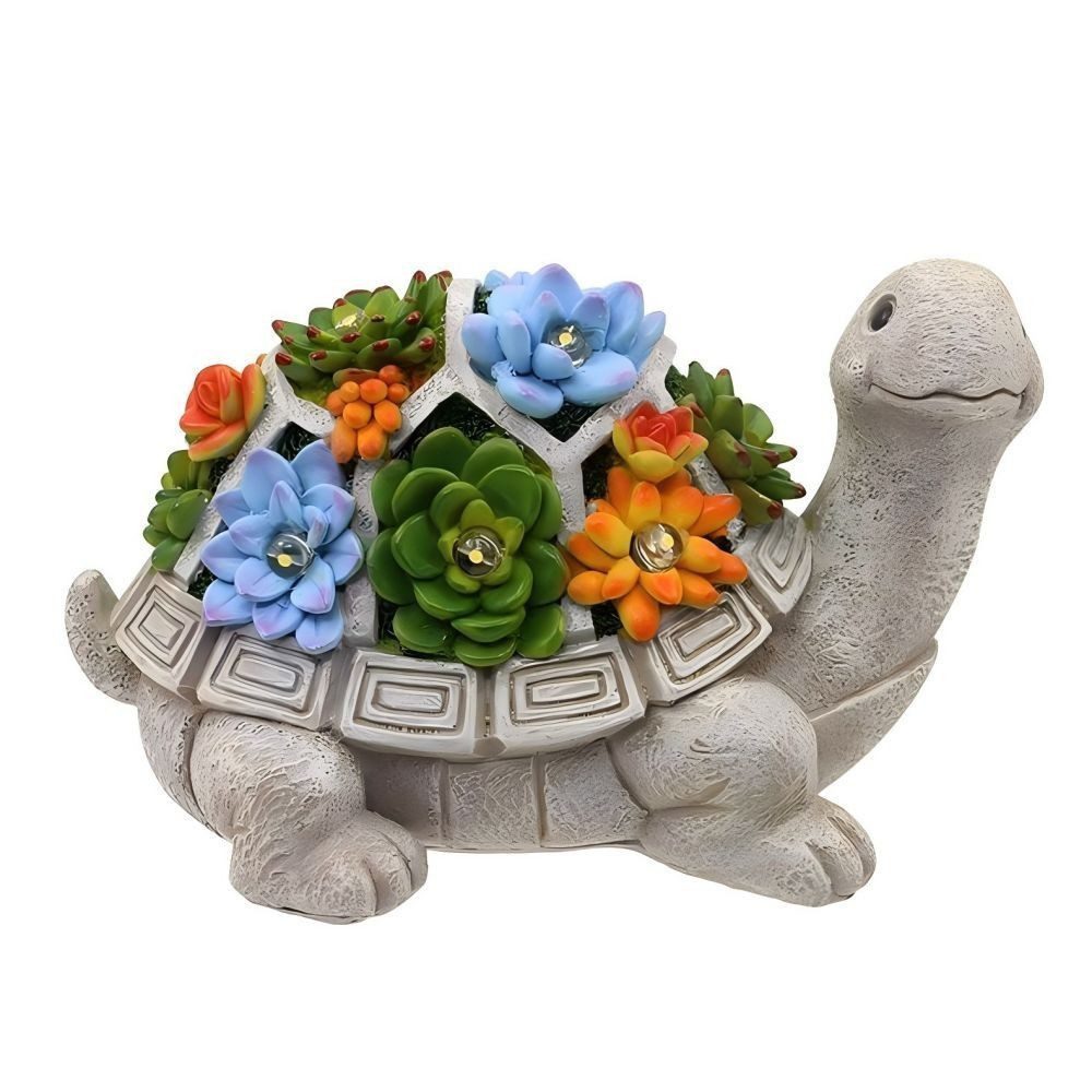 POPOLIC Gartenfigur Solar Gartenfiguren Schildkröte Gartendeko für Draußen, günstig online kaufen