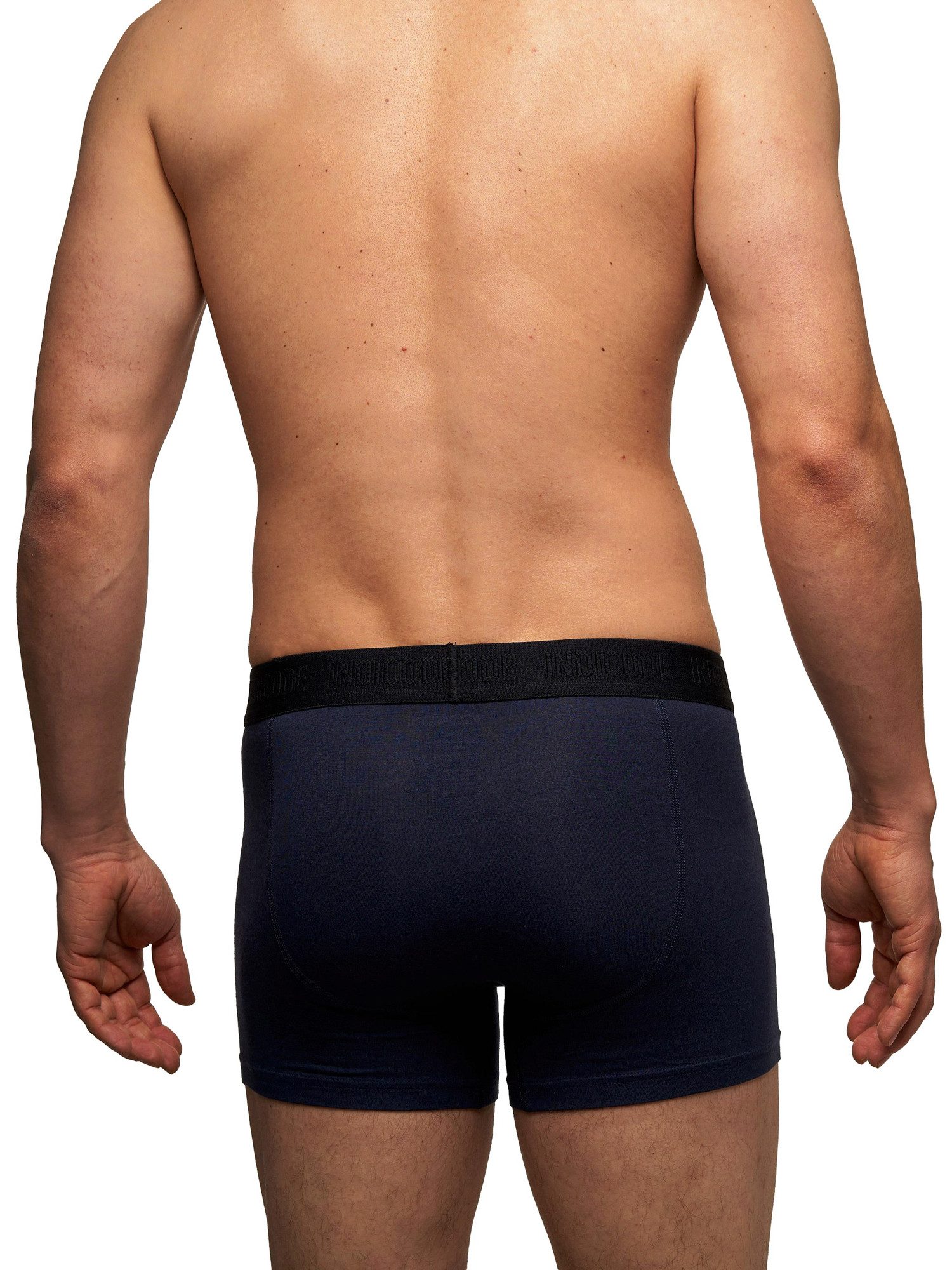 Indicode Boxershorts Herren Berlin Boxer Shorts Herrenshorts (Boxershorts) 3 Stück, aus Bambus mit elastischen Webbund