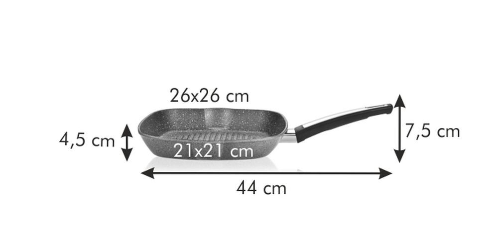 Tescoma Grillpfanne Grillpfanne i-PREMIUM Stone 26 x 26 cm