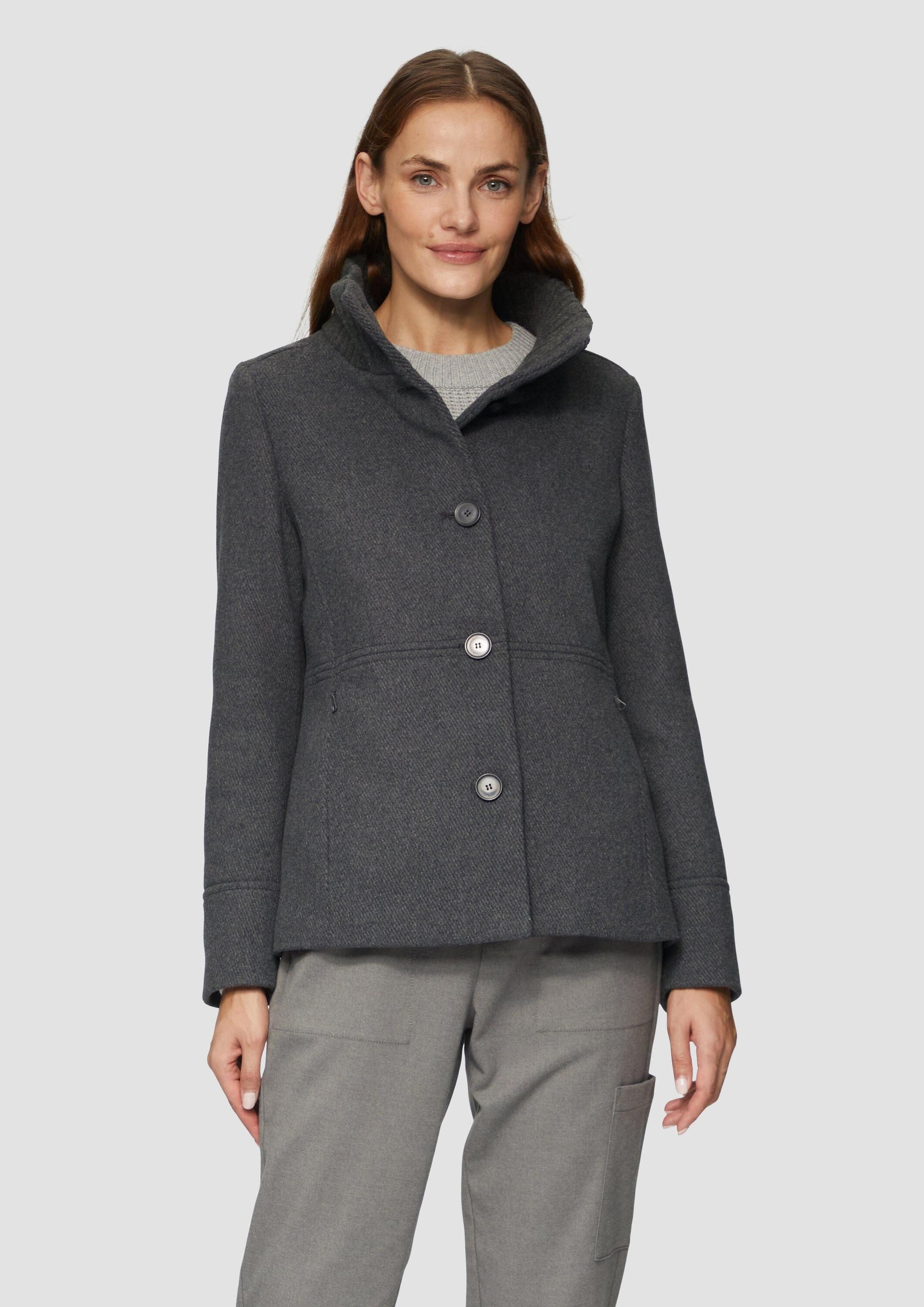 s.Oliver Funktionsjacke Outdoor-Jacke Twilljacke mit Strick-Stehkragen und günstig online kaufen